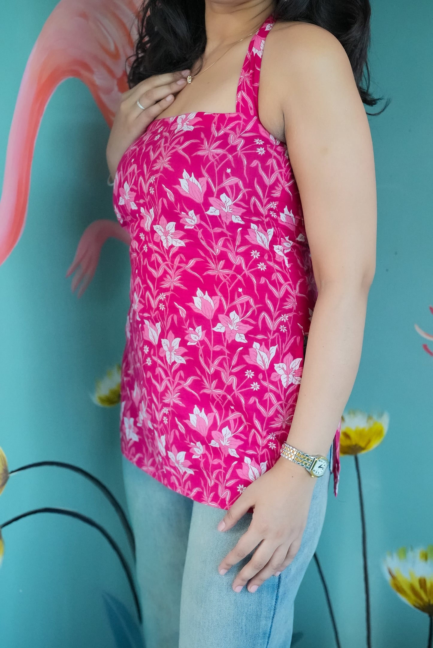 KAVYA HALTER NECK KURTI