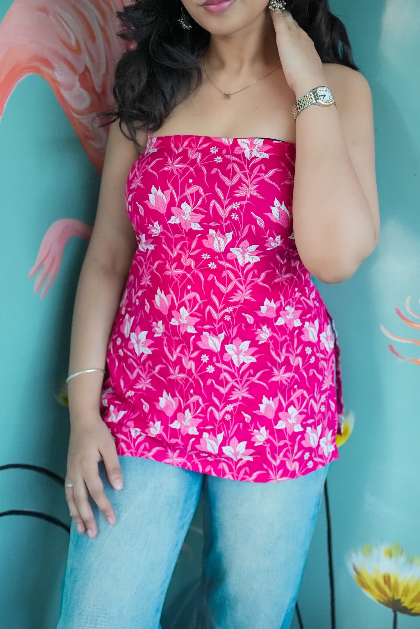 KAVYA HALTER NECK KURTI